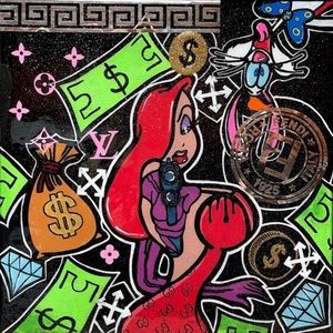 Jessica x Roger Rabbit Original Painting